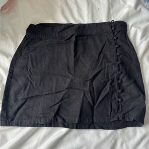Forever 21 Black Button-Accent Mini Skirt